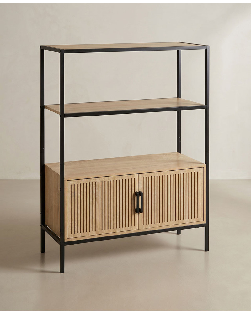 Mueble estantería  con puertas DUNA-lado