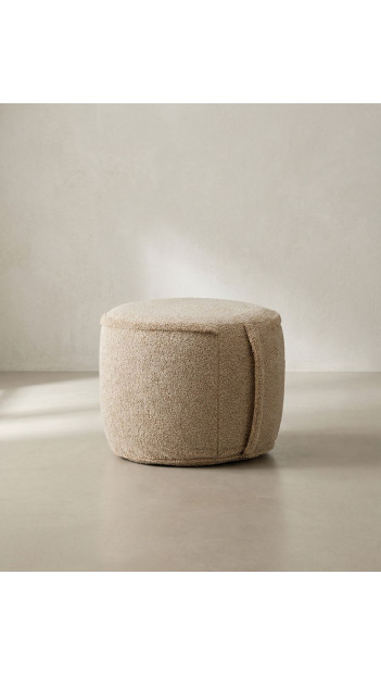 Puf hinchable de poliéster VIBA-beige frente