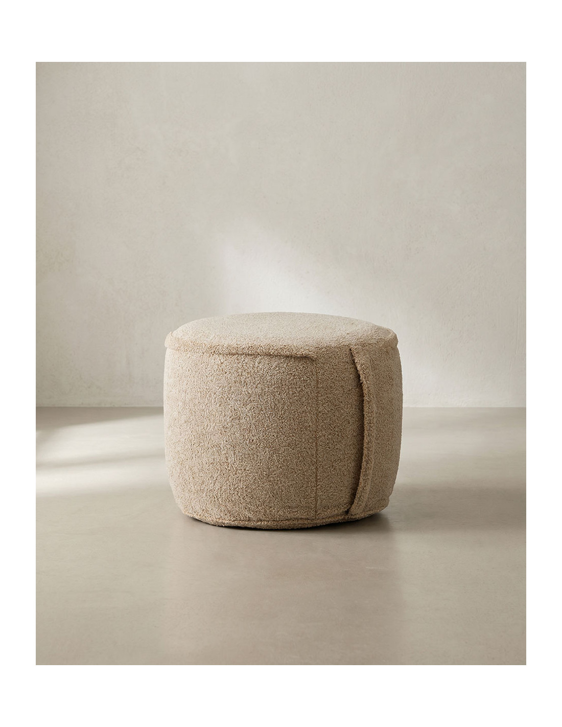 Puf hinchable de poliéster VIBA-beige frente