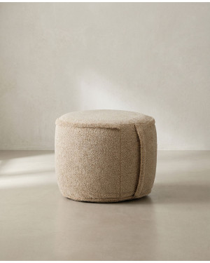 Puf hinchable de poliéster VIBA-beige frente