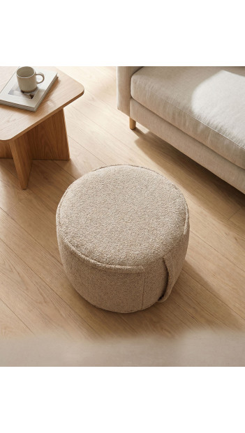 Puf hinchable de poliéster VIBA-beige ambiente