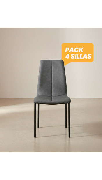 Pack 4 sillas de comedor LENO frente