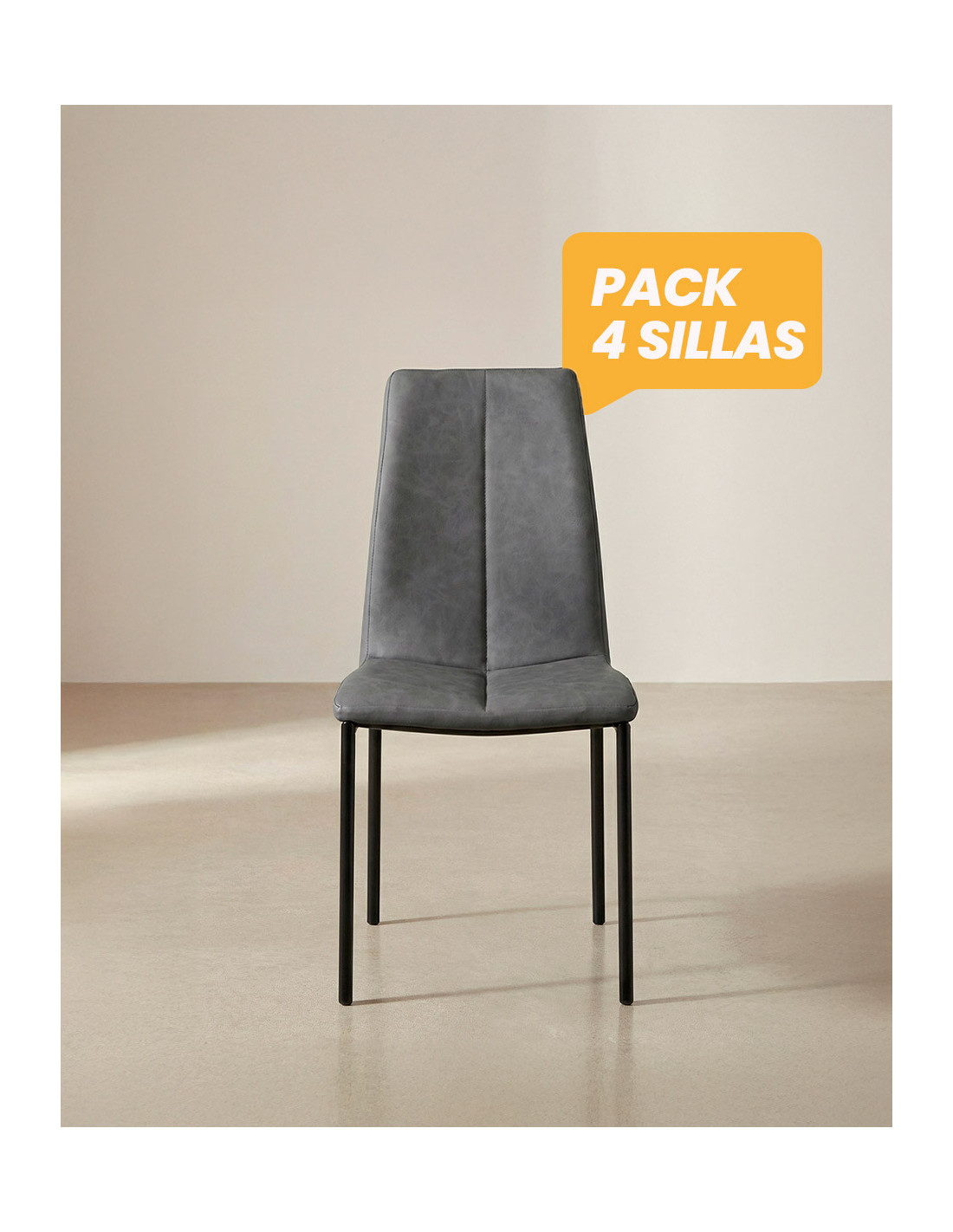 Pack 4 sillas de comedor LENO frente