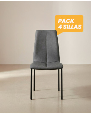Pack 4 sillas de comedor LENO frente