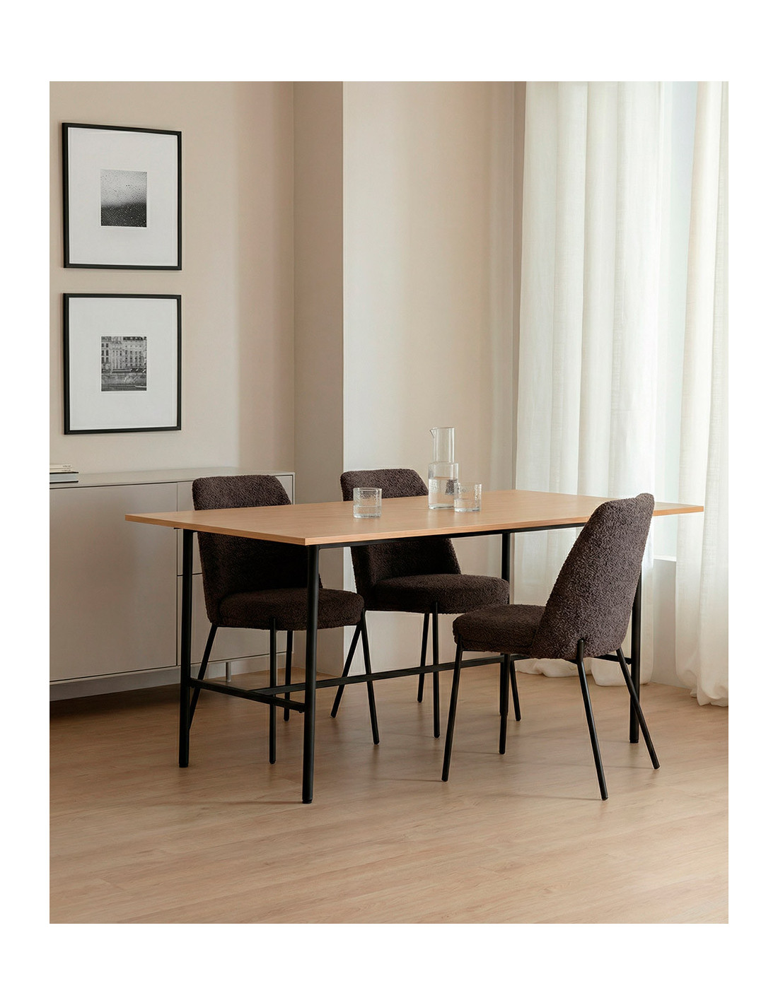 Pack 4 sillas comedor TENA ambiente gris