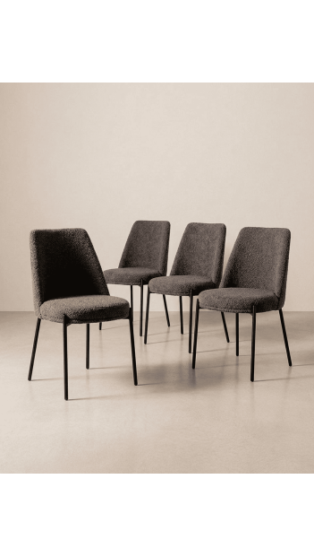 Pack 4 sillas comedor TENA conjunto gris