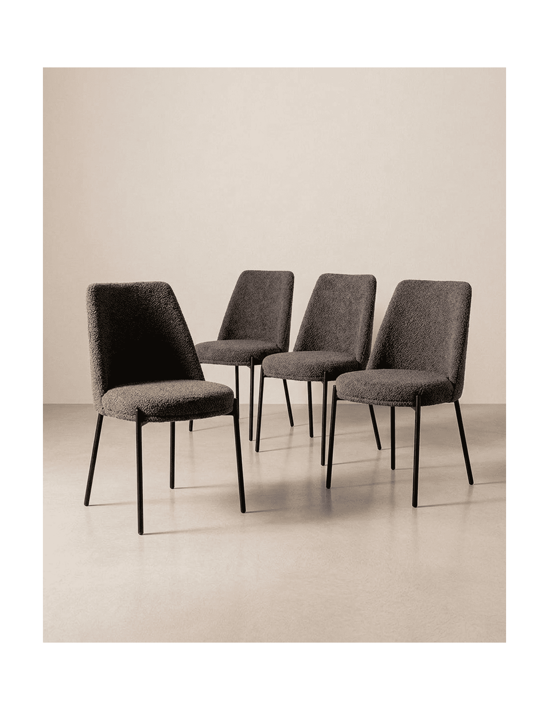 Pack 4 sillas comedor TENA conjunto gris