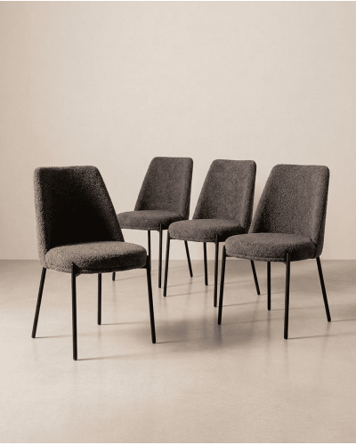 Pack 4 sillas comedor TENA conjunto gris
