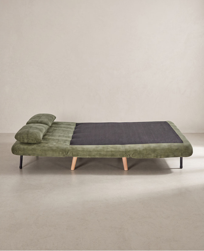 Sillón cama 140 TREND vista lateral sillon abierto al completo