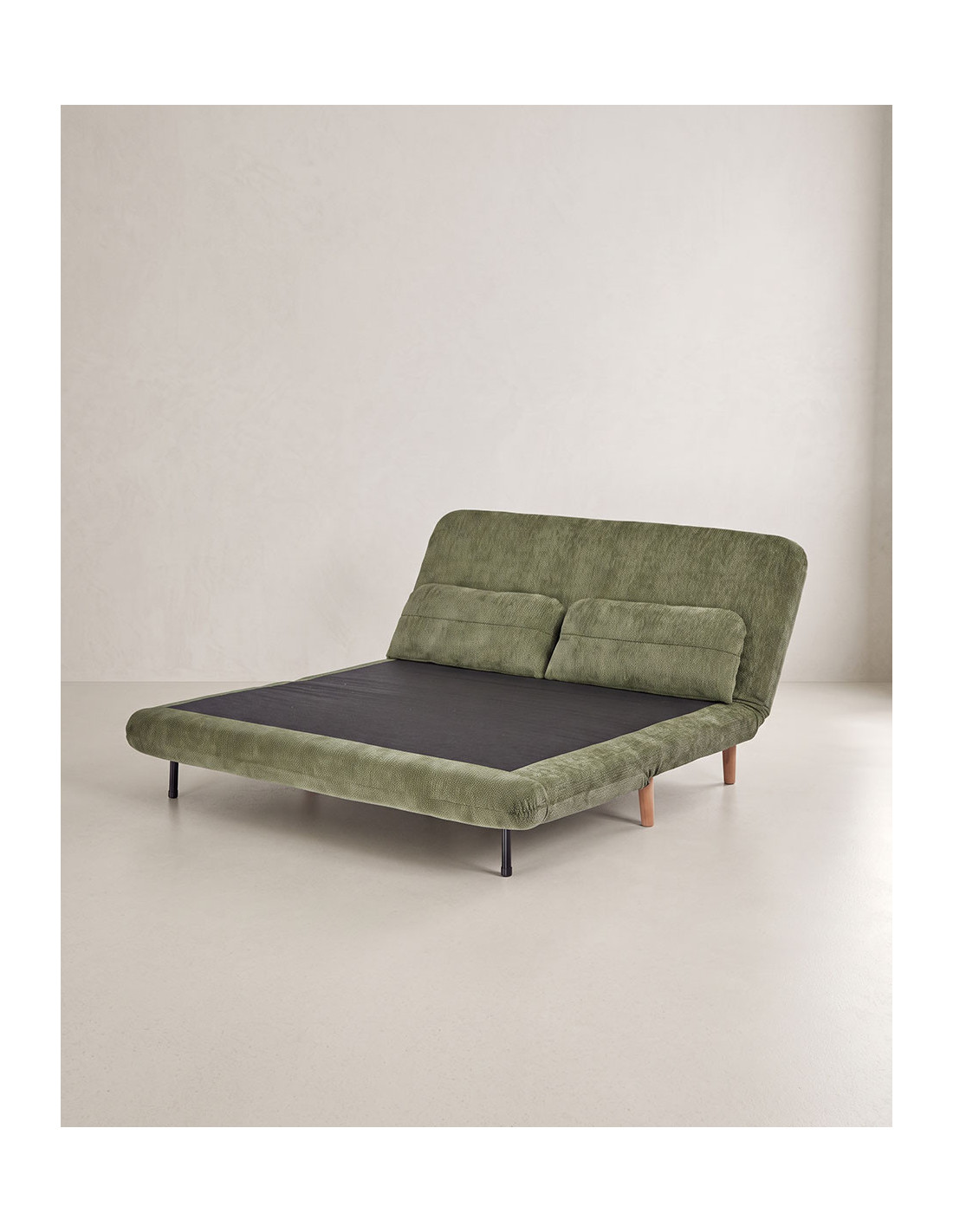 Sillón cama 140 TREND vista 3/4 sillon abierto respaldo reclinado