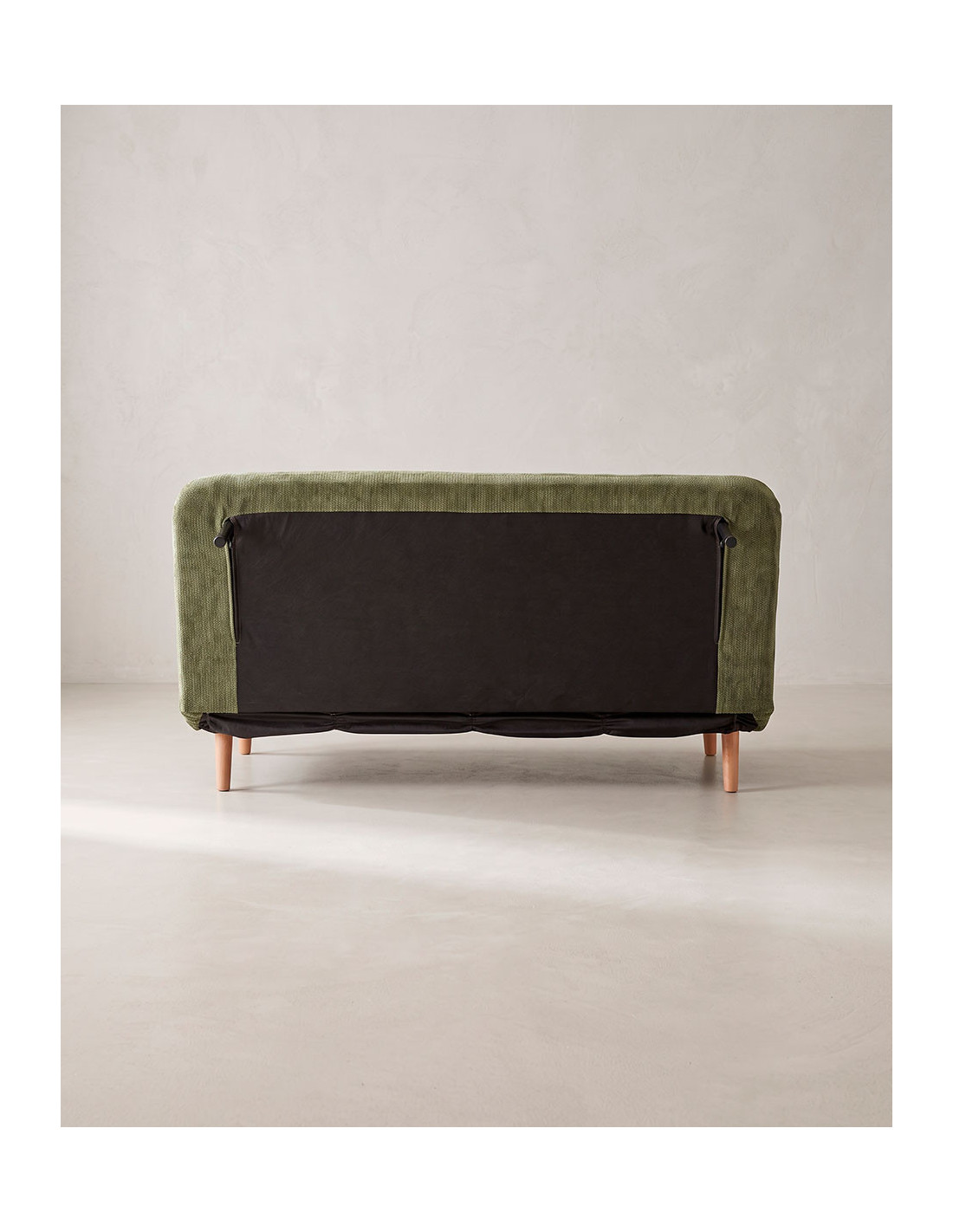 Sillón cama 140 TREND vista de espaldas con patas retractiles