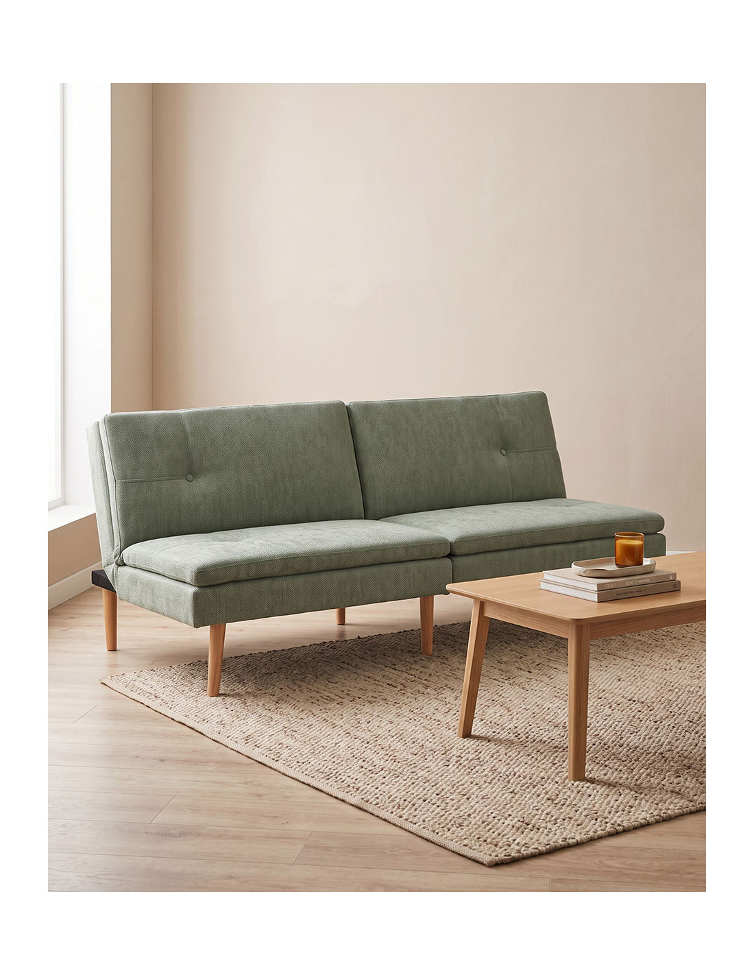 Compra Sofá cama clic-clac FORCE barato con patas metálicas | Envío rápido y financiación