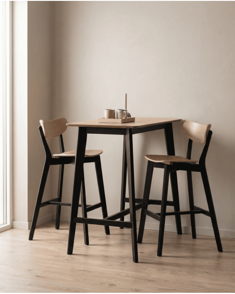 Pack 2 taburetes madera PAXEL color Roble Artisan ambiente