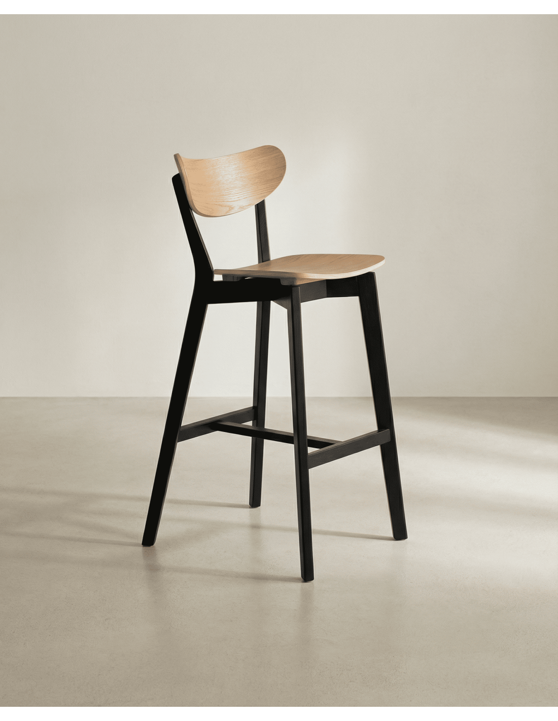 Pack 2 taburetes madera PAXEL color Roble Artisan lateral
