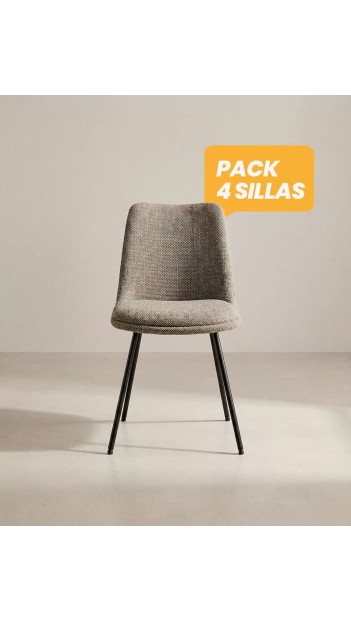 Silla de comedor moderna y barata ORSA con patas metálicas| Envío rápido y financiación
