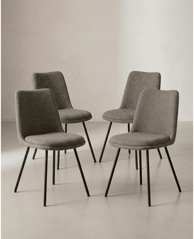 Silla de comedor moderna y barata ORSA con patas metálicas| Envío rápido y financiación