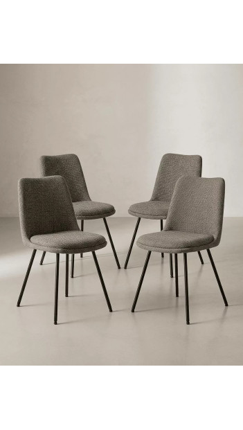 Silla de comedor moderna y barata ORSA con patas metálicas| Envío rápido y financiación