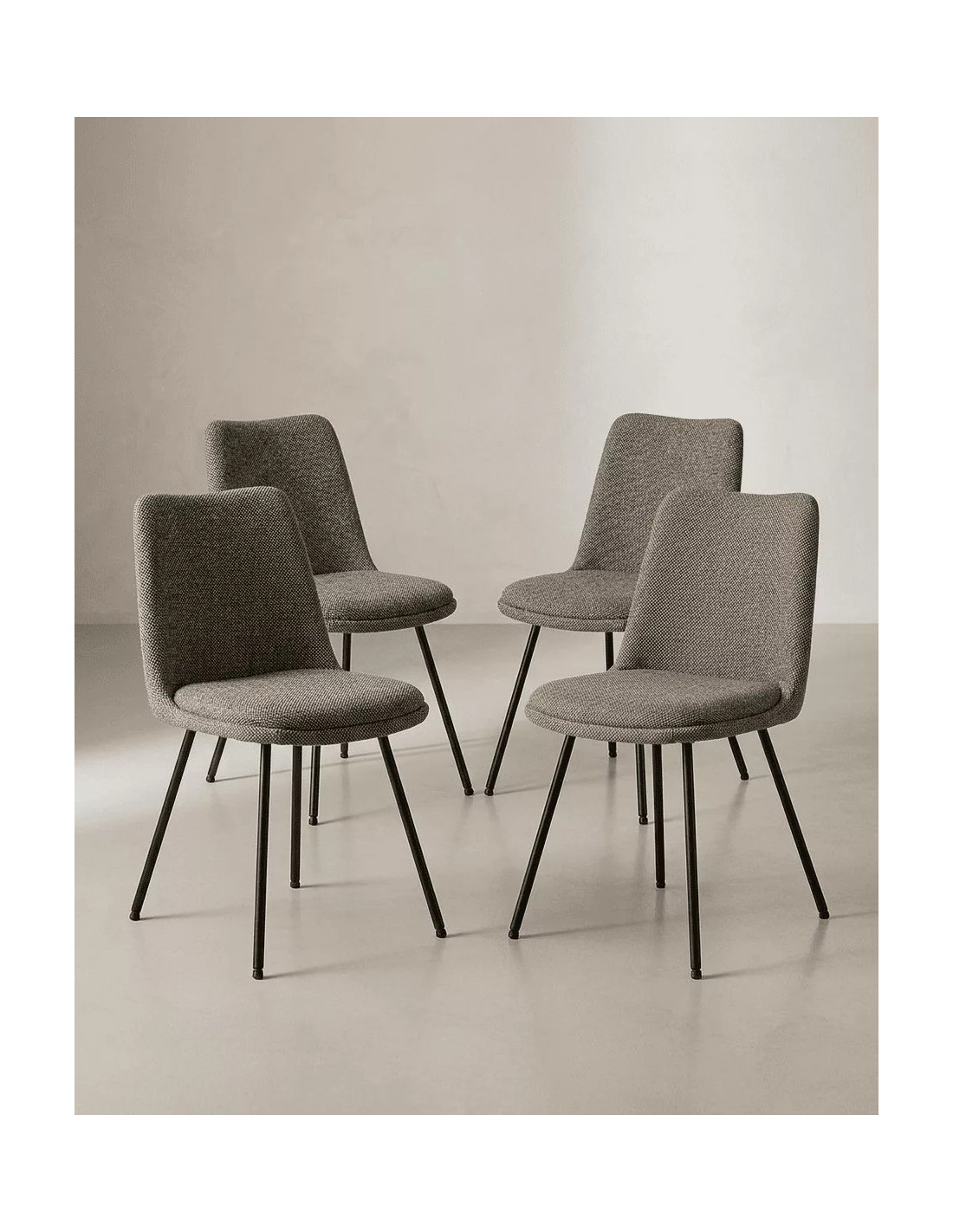 Silla de comedor moderna y barata ORSA con patas metálicas| Envío rápido y financiación