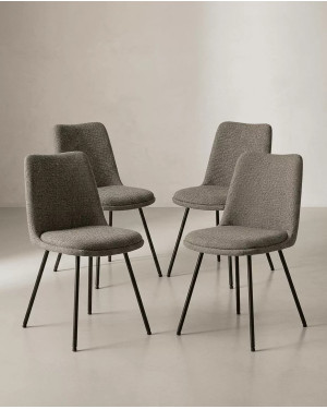 Silla de comedor moderna y barata ORSA con patas metálicas| Envío rápido y financiación