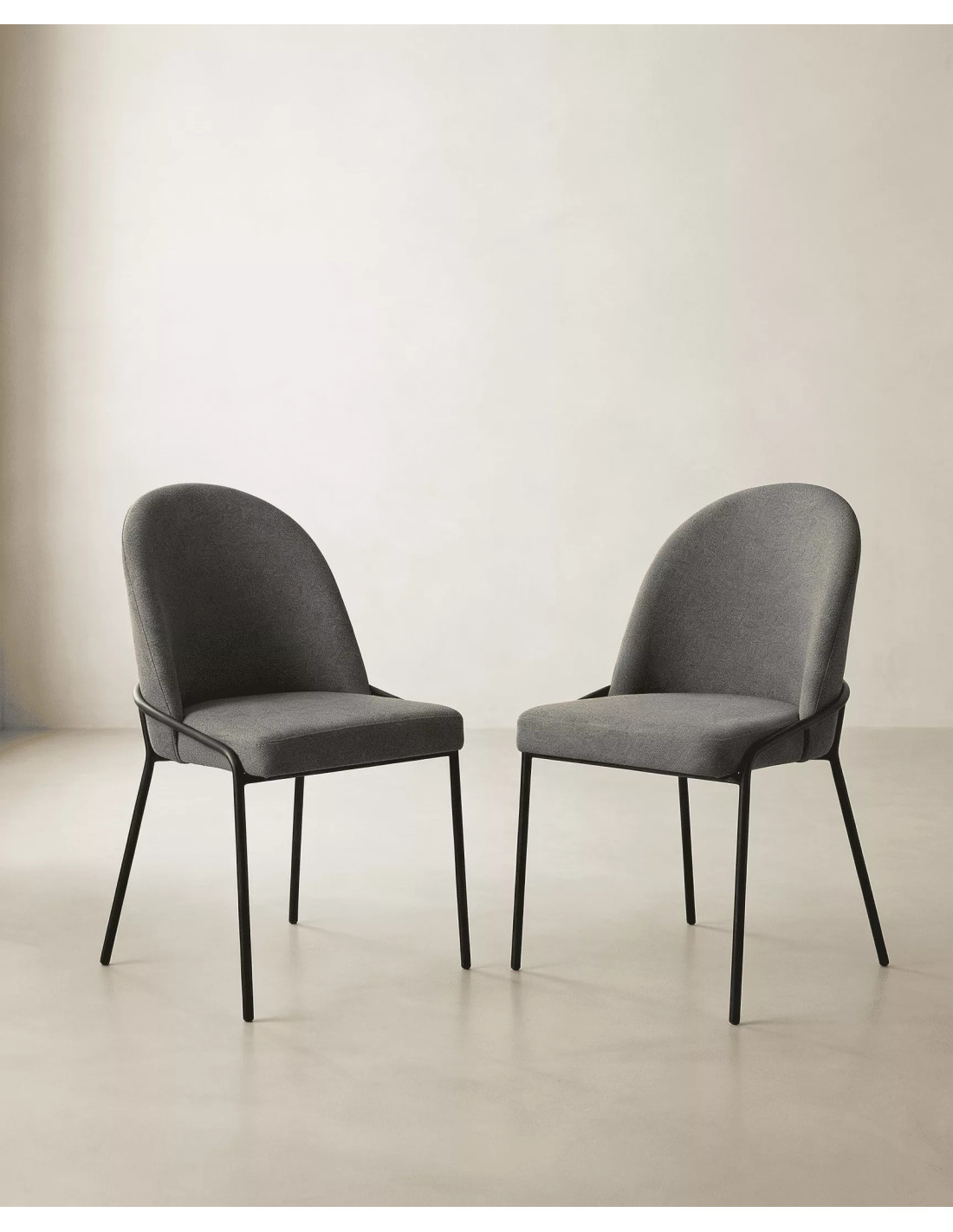 Pack 2 sillas de comedor tapizadas KELIA baratas | Envío rápido y financiación