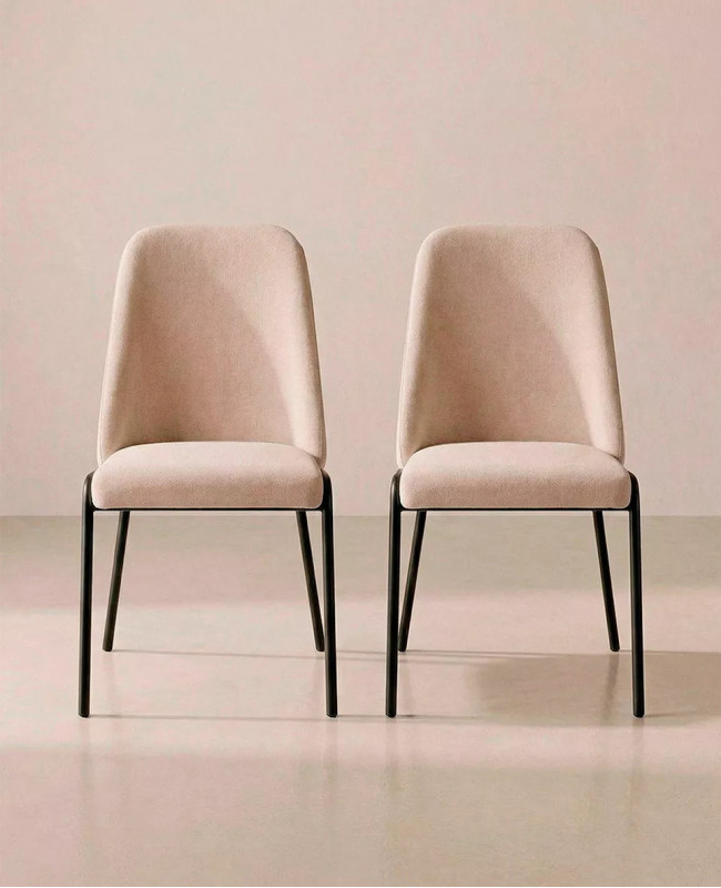 Pack 2 sillas de comedor tapizadas BRENDA baratas | Envío rápido y financiación