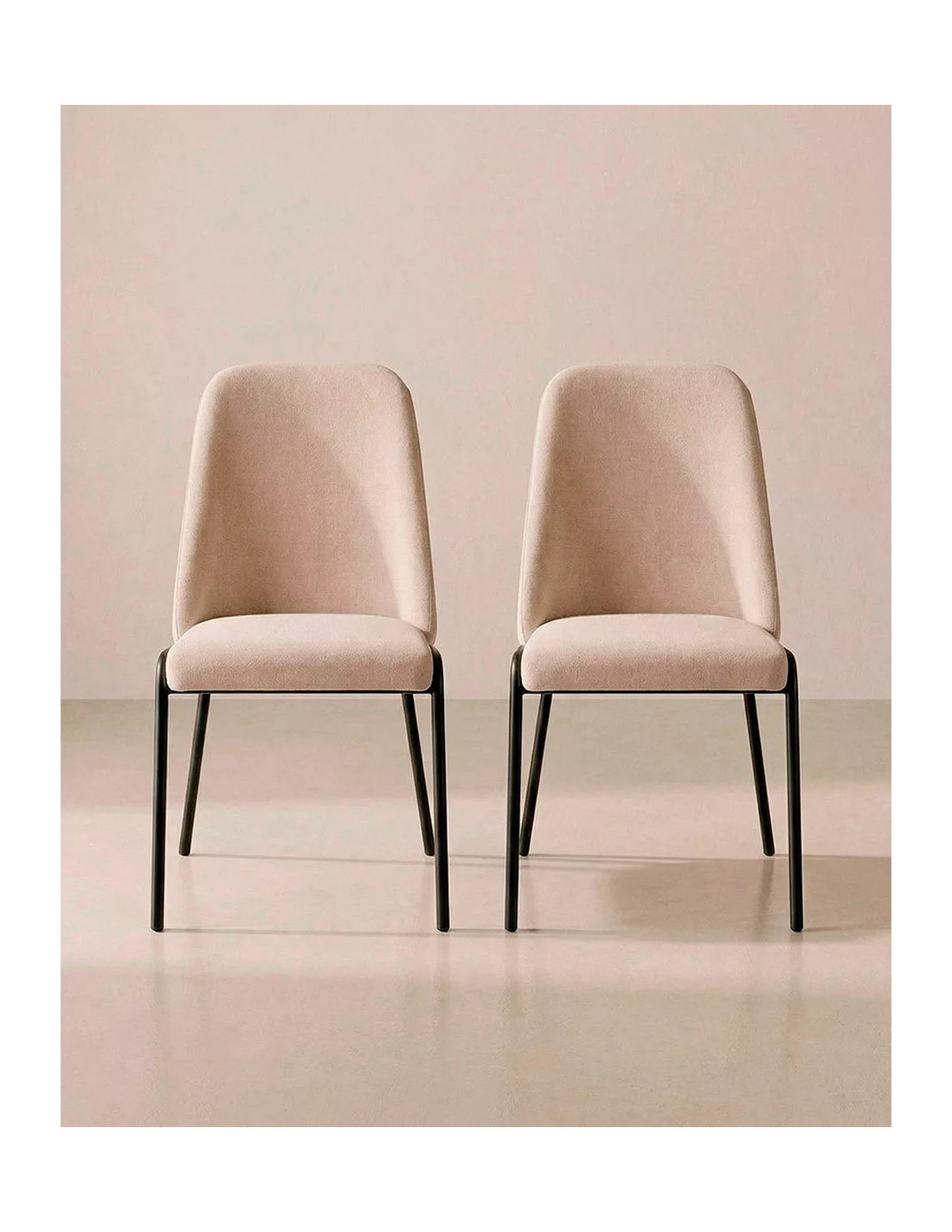 Pack 2 sillas de comedor tapizadas BRENDA baratas | Envío rápido y financiación