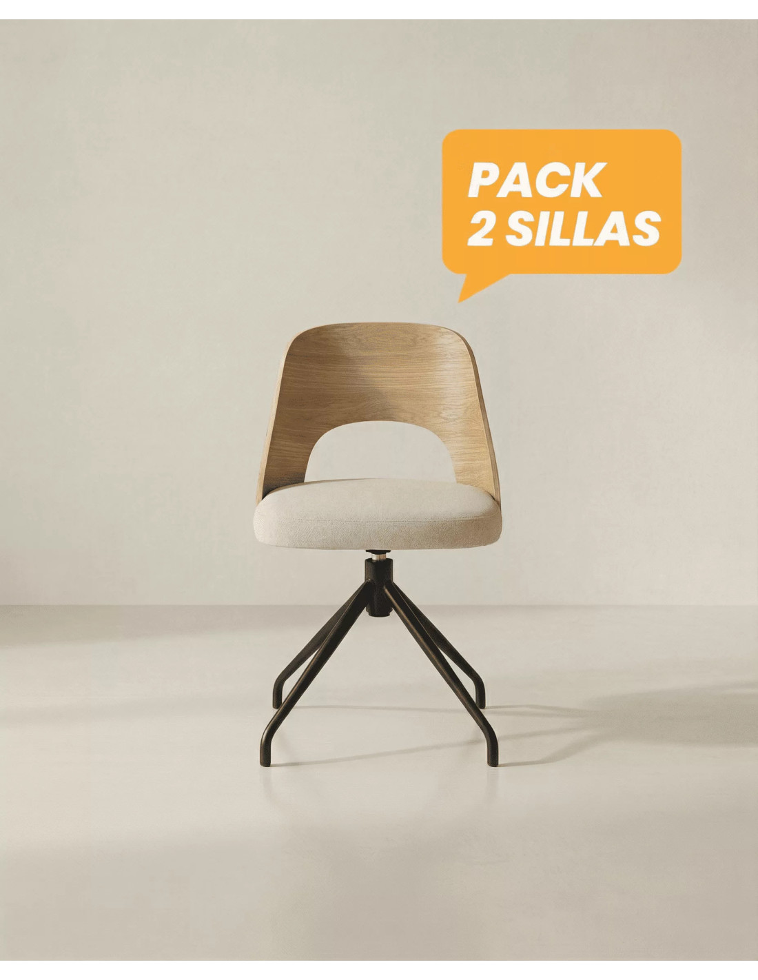 Compra Pack 2 sillas comedor NOREX  | Envío rápido y financiación