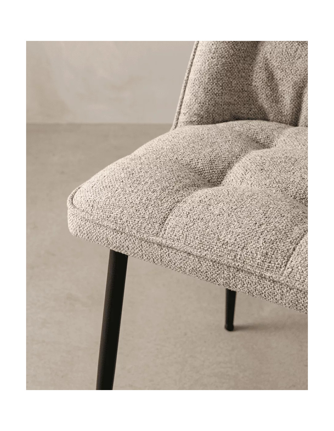 Pack 2 sillas de comedor taupe ZAREM | Envío rápido y financiación