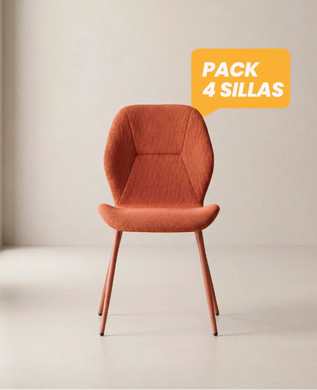 Pack sillas comedor tapizadas LUREN baratas | Envío rápido y financiación