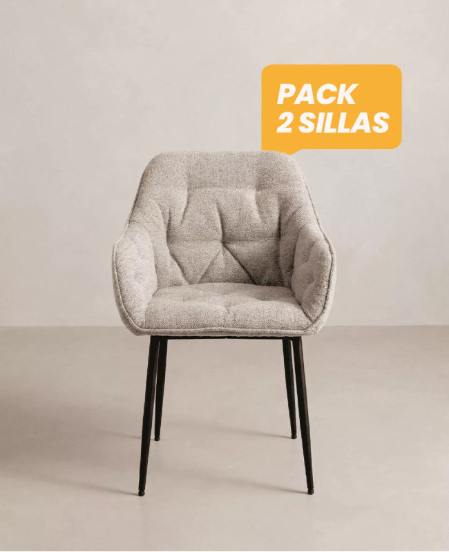Compra Pack 2 sillas comedor NOREL barato| Envío rápido y financiación