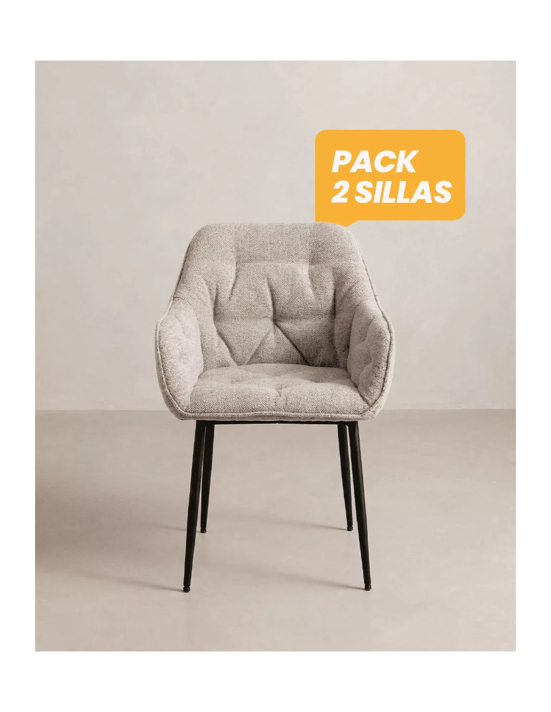 Compra Pack 2 sillas comedor NOREL barato| Envío rápido y financiación