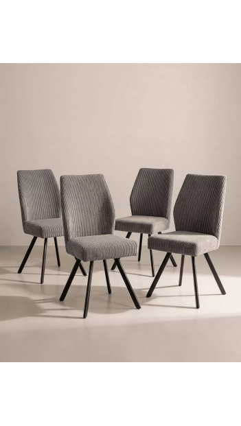 Pack 4 sillas tapizadas asiento con muelles DALA | Envío rápido y financiación