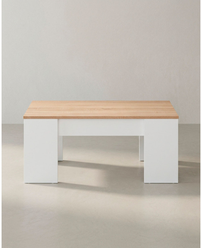 Mesa centro elevable WOLF roble