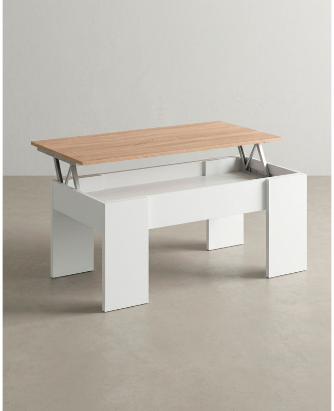 Mesa centro elevable WOLF roble elvable