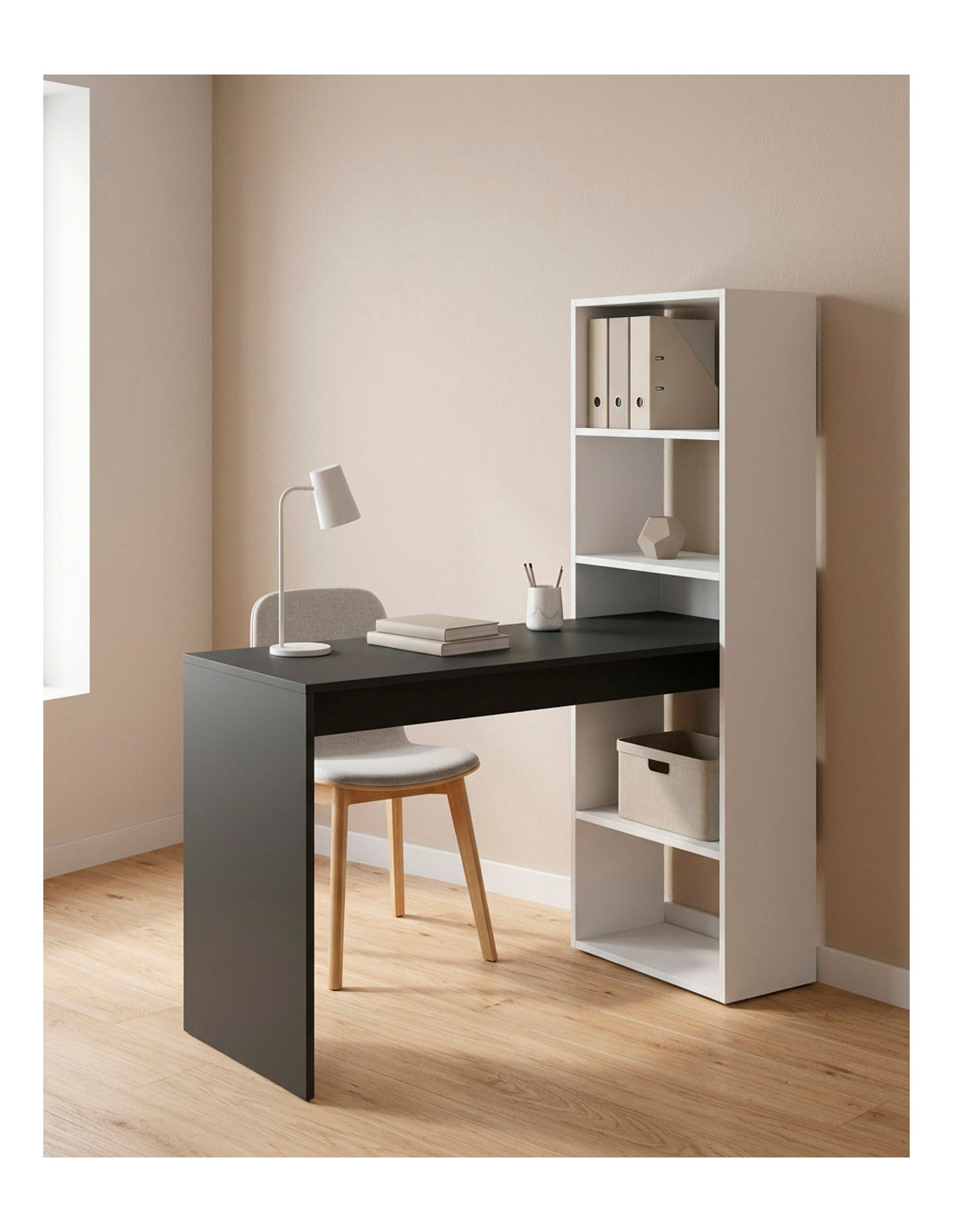 Mesa + estantería GIA ambiente