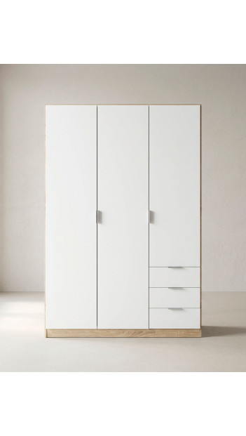 Armario 3 puertas + 3 cajones COOL blanco