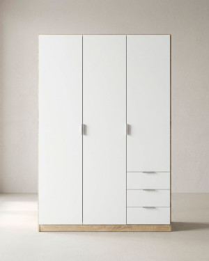 Armario 3 puertas + 3 cajones COOL blanco