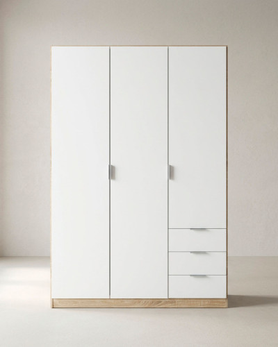 Armario 3 puertas + 3 cajones COOL blanco