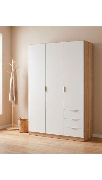 Armario 3 puertas + 3 cajones COOL blanco ambiente