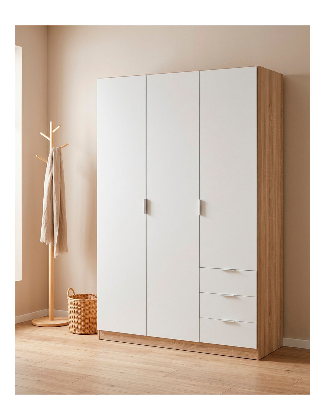 Armario 3 puertas + 3 cajones COOL blanco ambiente